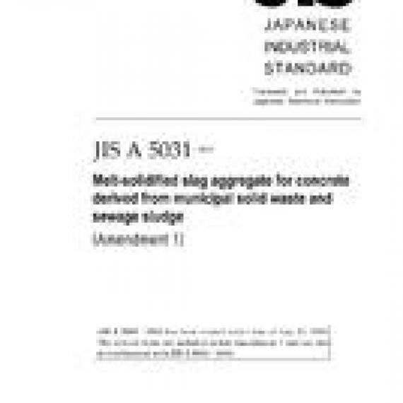 JIS A 5031:2006/AMENDMENT 1:2010