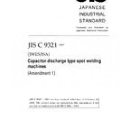 JIS C 9321:1991/AMENDMENT 1:2009