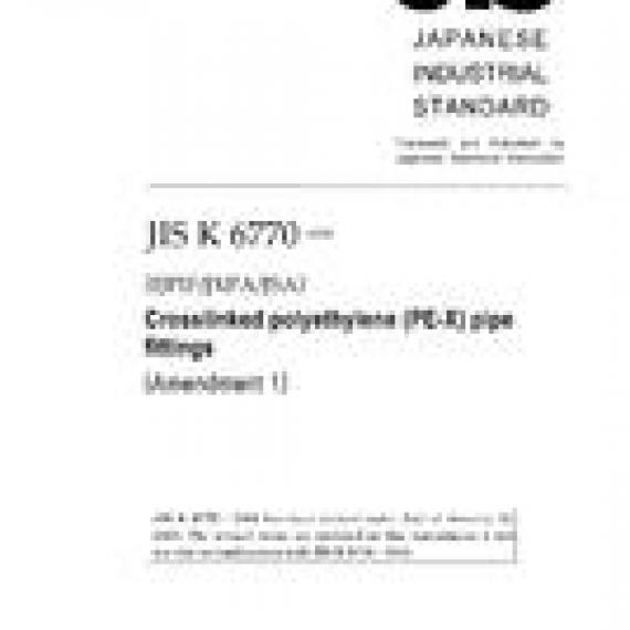JIS K 6770:2004/AMENDMENT 1:2008