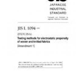 JIS L 1094:1997/AMENDMENT 1:2008