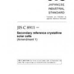 JIS C 8911:1998/AMENDMENT 1:2005
