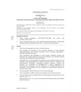 AS ISO 15706.1:2004 Amd 1:2017