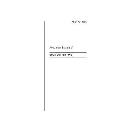 AS B175-1963                        [ Superseded ]