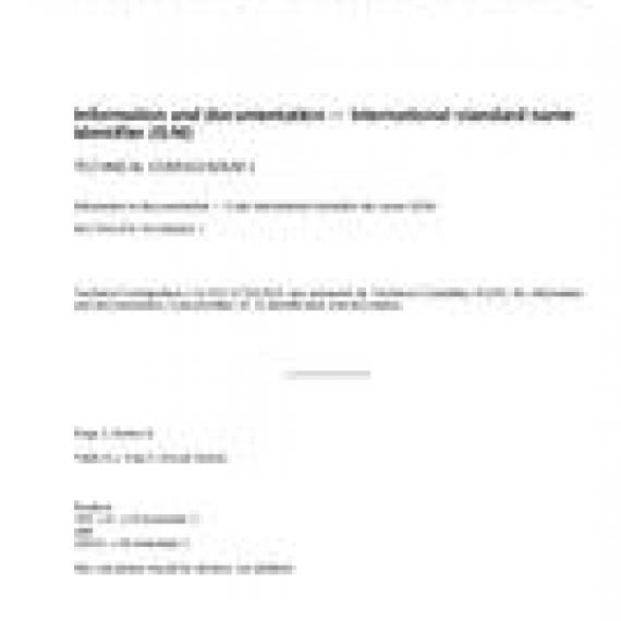 ISO 27729:2012/Cor1:2013