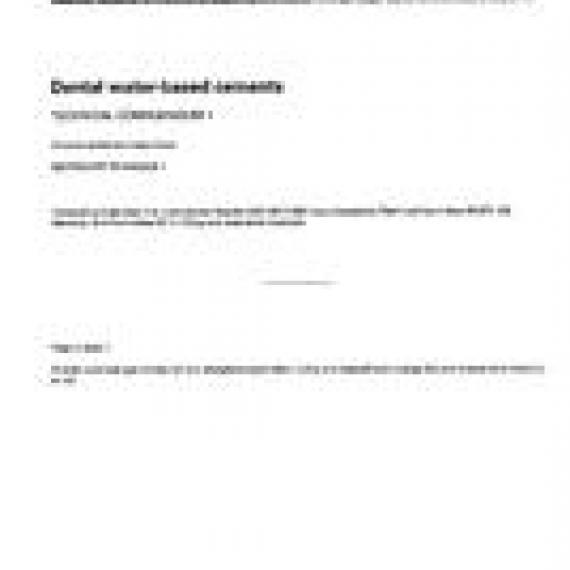 ISO 9917 Technical Corrigendum 1