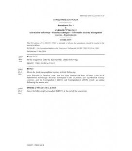 AS ISO/IEC 27001:2015 Amd 1:2016