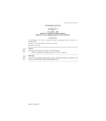 AS 1141.30.1-2009 Amd 1:2016