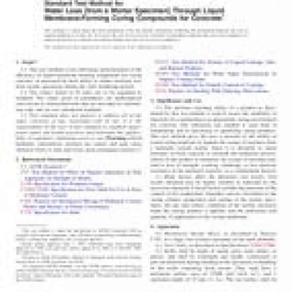 ASTM C156-11