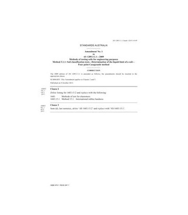 AS 1289.3.1.1-2009 Amd 1:2015