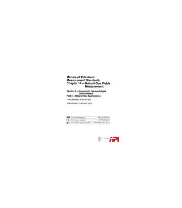 API MPMS Chapter 14.3 Part 3 (R2009)